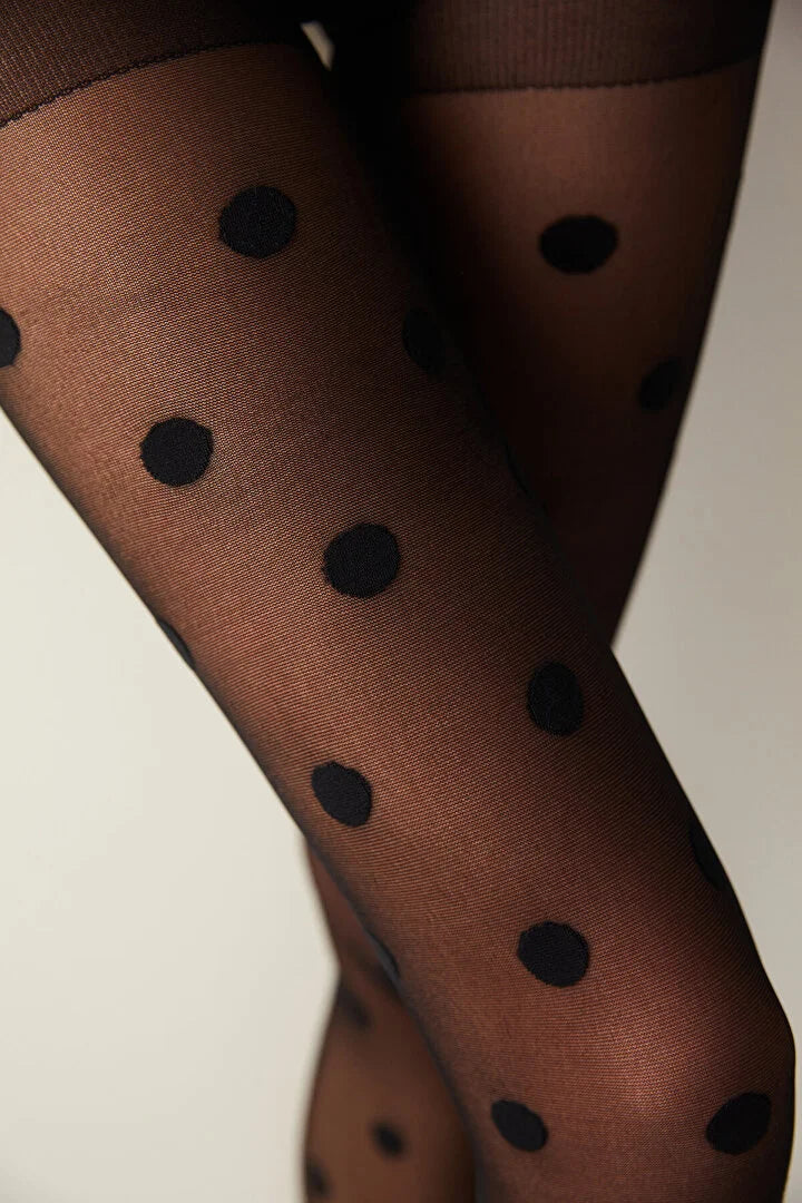 Big Dots Black Tights