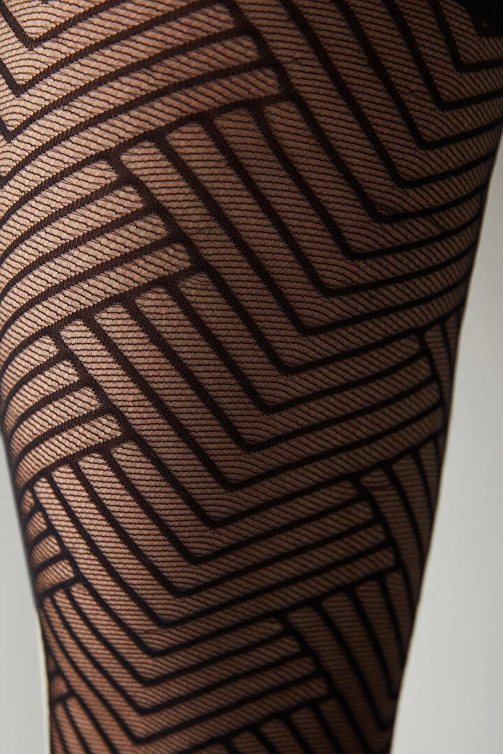 Triangle Black Tights-Pentilious