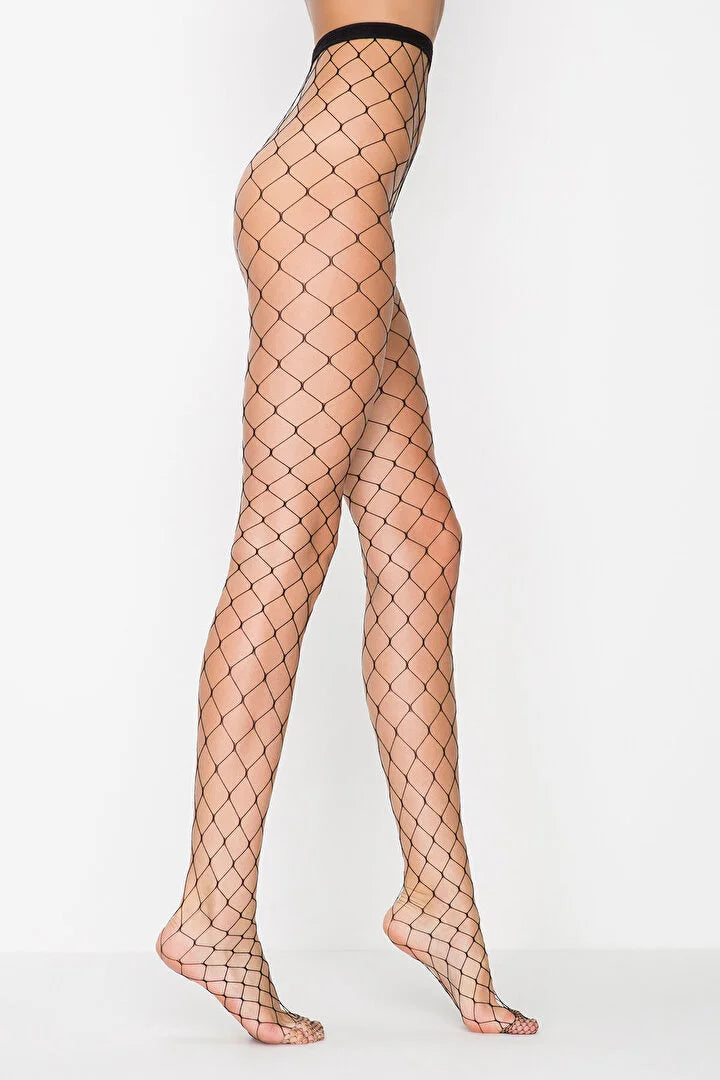 Sort Big Fishnet Tights-Pentilicious