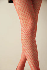 Mode Medium Mesh Rød Tights-Pentilious